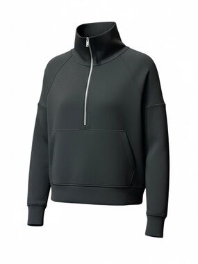 Calia Soft Scuba 1/4 Zip Sweatshirt – Black – XXL